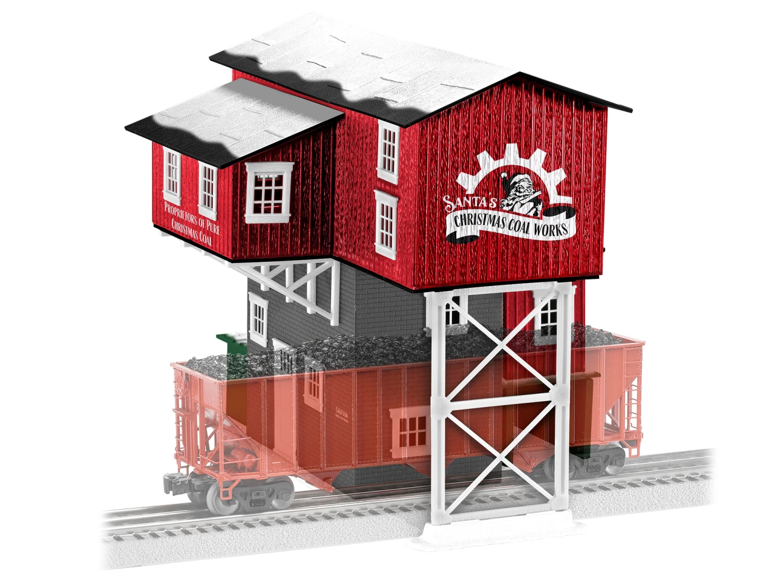Lionel 2229320 O Gauge Christmas Coal Works Lighted Coaling Station (Plug-Expand-Play) - Image 3