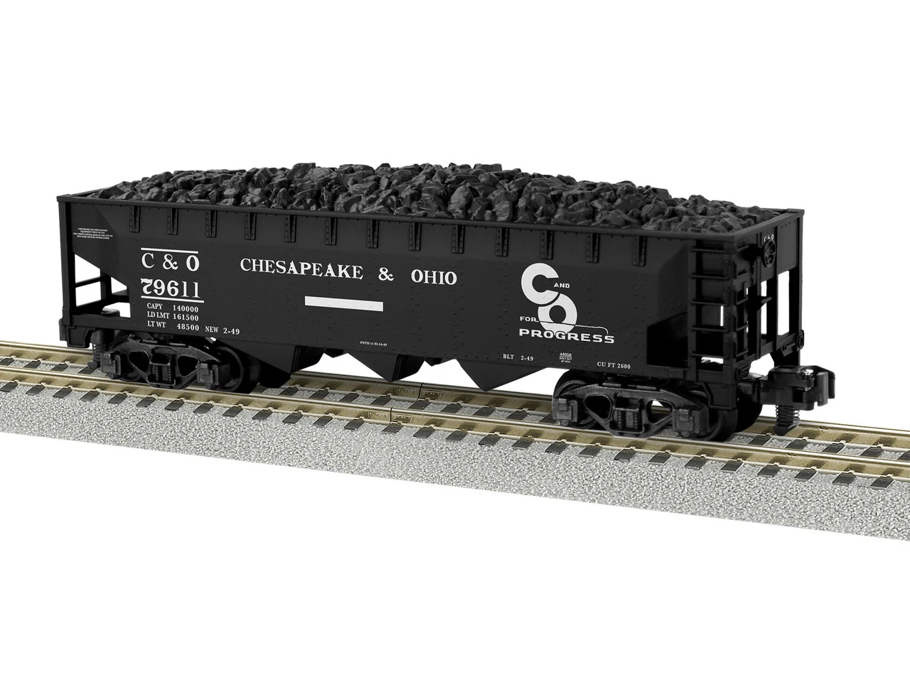 Lionel 44058 S Scale AF Chesapeake & Ohio 3-Bay Hopper #79611