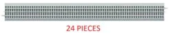 Lionel O Scale 24 Pieces 612042 30" Straight Track, (24 Piece CASE)