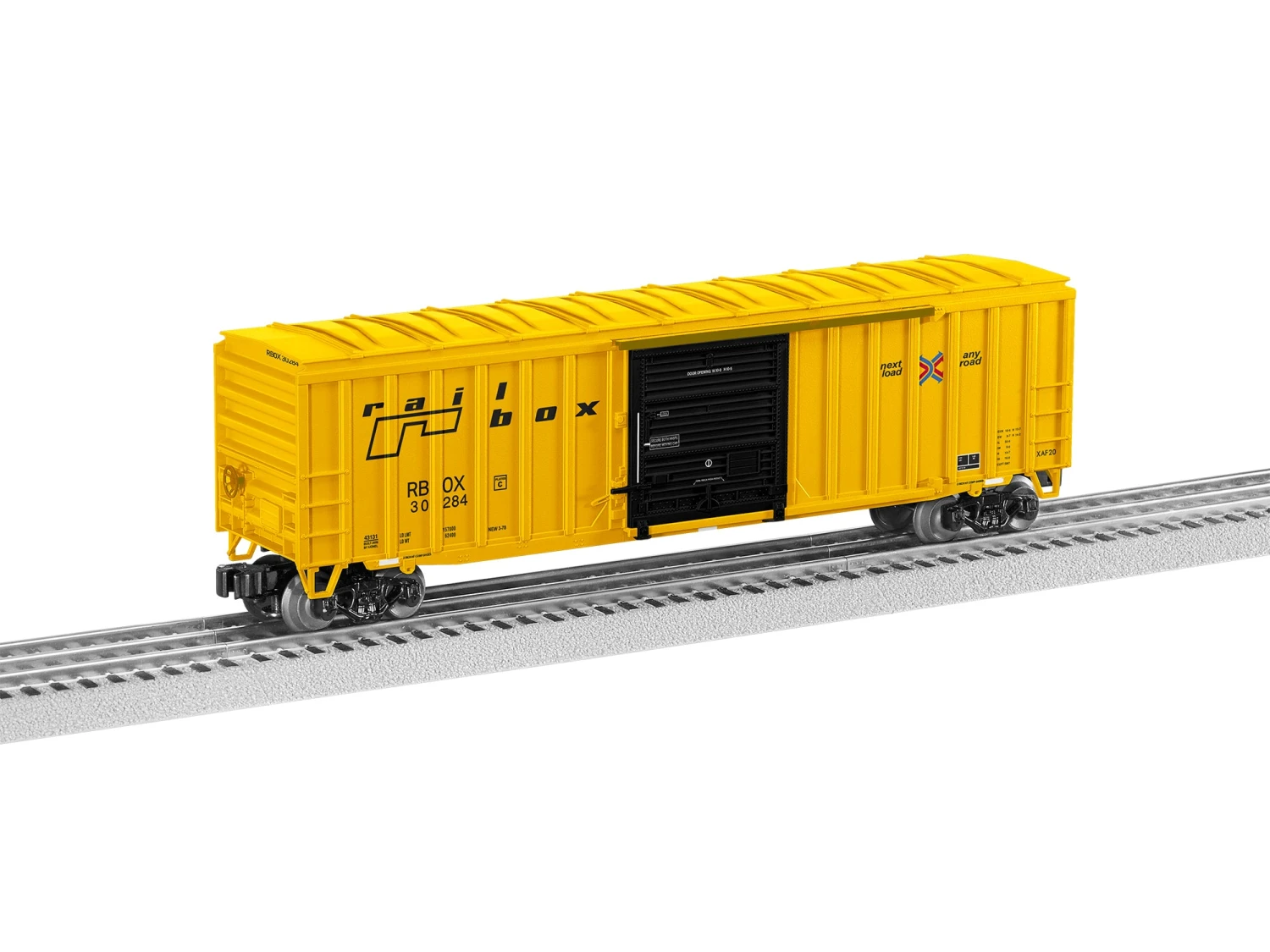 Lionel 2243131 Standard O Gauge Modern Boxcar Railbox RBOX 30284