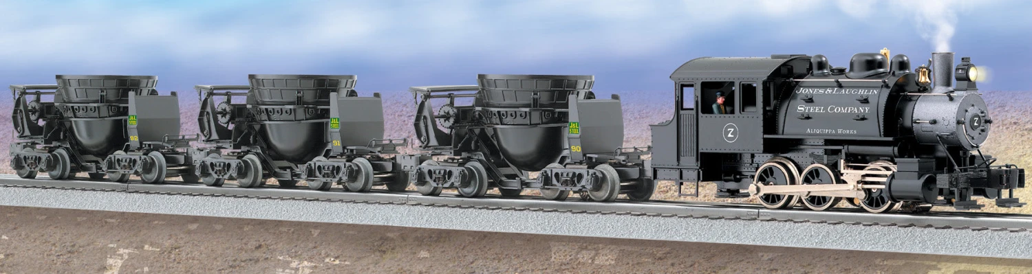 Lionel 6-31733 O Gauge Jones & Laughlin Steel Slag Train Set (No Trackor Power) - NOS