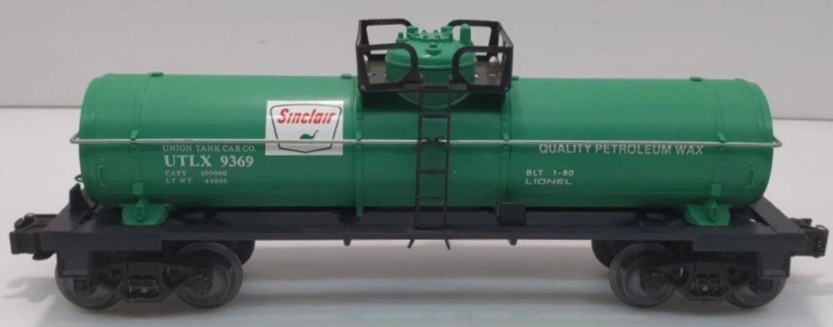 Lionel 6-9369 O Gauge Single Dome Tank Car Sinclair UTLX 9369 - NOS